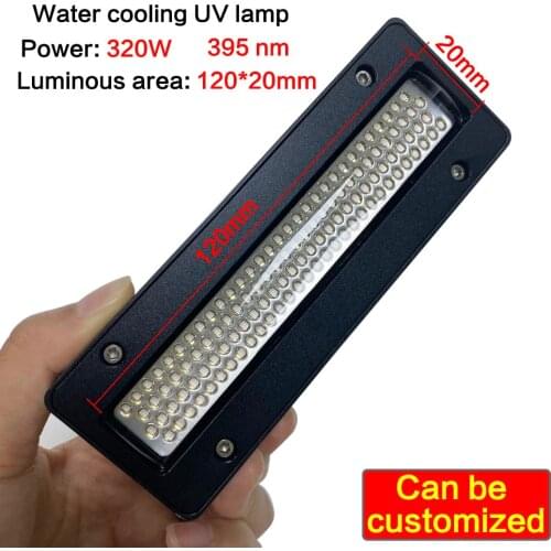 12020 UVLED Curing Drying Lamp For UV Flatbed Printer Water Cooling System Epson XP600 DX5 Printer Nozzle UV Ink Drying Lamp