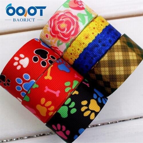 1741319 OOT BAORJCT 22mm 10yard/lot cartoon Ribbons Thermal transfer Printed grosgrain Wedding Accessories DIY handmade material