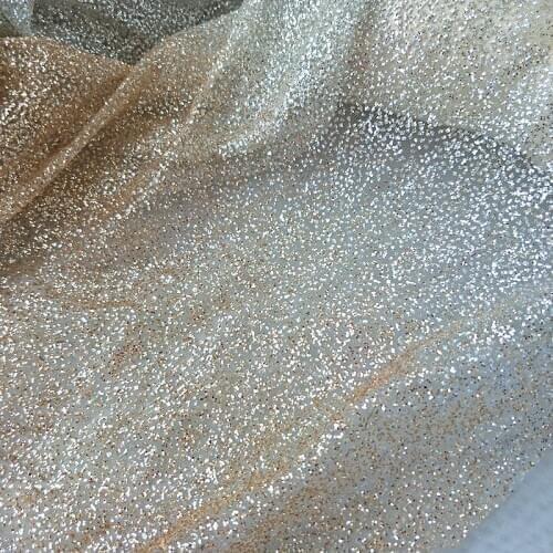 1Y/lot 12 Colour Gradient Bronzed Mesh Sequin Fabric For Night Dress Wedding Veil Headwear Accessories
