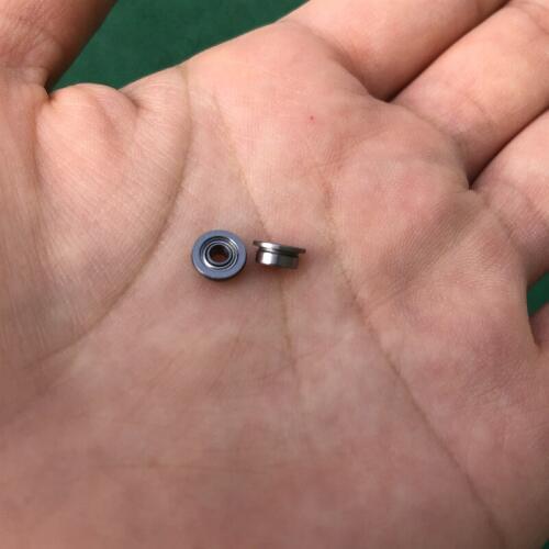 50pcs ABEC-5 stainless steel flanged bearing SMF52ZZ 2x5x2.5 miniature flange deep groove ball bearings SMF52 -2Z 2*5*2.5 mm