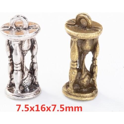 50 pieces of retro metal zinc alloy hourglass pendant DIY handmade jewelry necklace making 8356