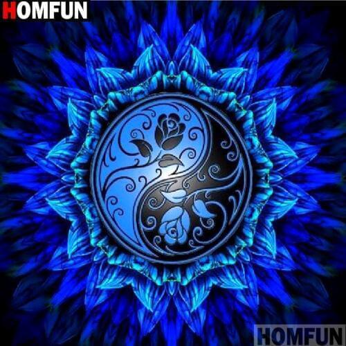 HOMFUN Full Square/Round Drill 5D DIY Diamond Painting "Religious Mandala" 3D Embroidery Cross Stitch 5D Home Decor A14024