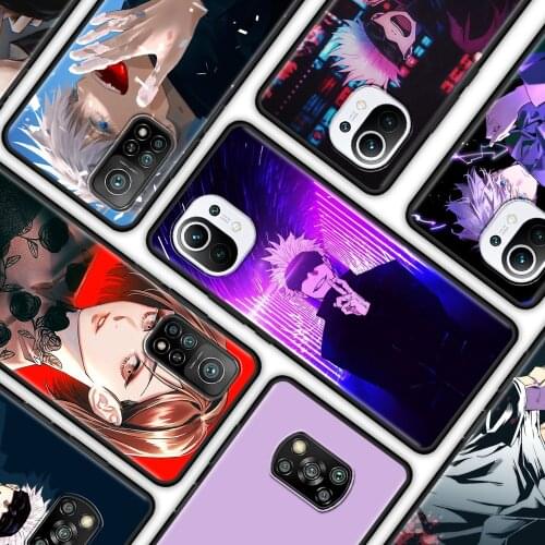 Jujutsu Kaisen Anime Phone Case for Xiaomi Mi Poco X3 Pro M3 Pro 5G F3 Pocophone F1 Funda Capa Protection Cover