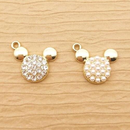 10pcs 13x15mm pearl cartoon charm for jewelry making fashion earring pendant bracelet charm necklace charm diy finding