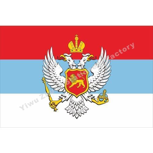 Montenegro Kingdom A Flag 150X90cm (3x5FT) 120g 100D Polyester Double Stitched High Quality Banner Free Shipping