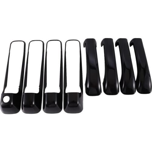 Gloss Shiny Black Protect Door Handle Cover Accessories 4 Doors for 2009-18 Dodge Ram 1500 2500 3500