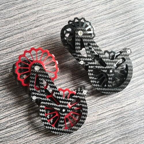 Bicycle carbon fiber ceramic rear derailleur 17T-17T/13T-17T pulley Guide Wheel for 6800 R8000/8050/9000 bicycle accessories