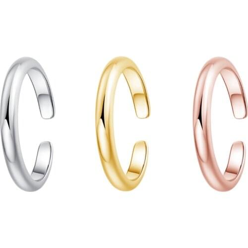 3PCS Toe Rings for Women Adjustable Stainless Steel14mm Simple Smooth Ring Summer Beach Stackable Finger Foot Ring Gift Jewelry