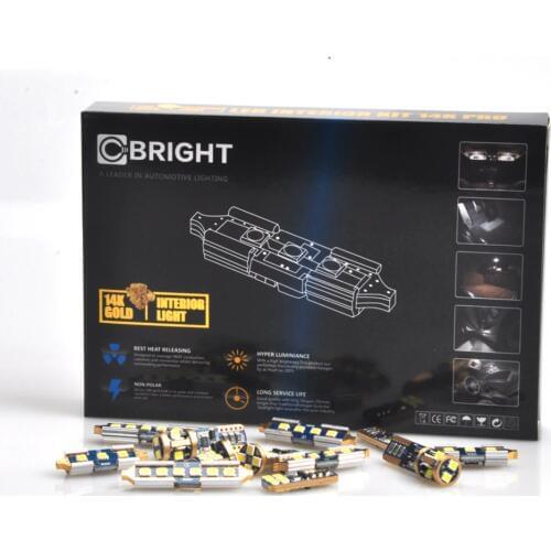 10pcs Canbus Xenon White 14K Gold Interior LED Light Kit for 2002 - 2006 Nissan Altima WITH Samsung 3030 LED + Install Tool