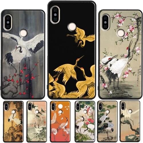 Red-crowned Crane Bird Case For Xiaomi Redmi 9 9A 9C 7A 8A 9T Back Cover For Redmi Note 10 Pro 7 8 9 Pro 8T 9S