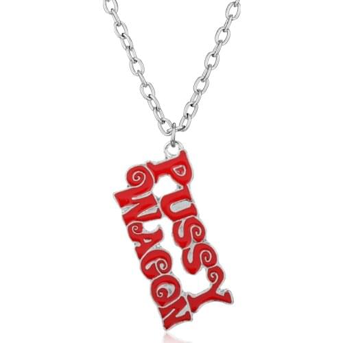 Dongsheng Fashion Movie Kill Bill Series Necklace Letter PUSSY WAGON Pendant Necklace Jewelry Accessories for Women Girls-30