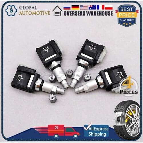 SET of 4 FOR BMW 5-Series [G30] X3 [G01] X6 [G06] 433MHz TPMS SENSOR TYRE PRESSURE MONITOR SENSOR 6887140 6887140 A0009052102