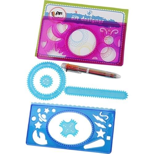 New Spirograph Geometric Ruler Stencil Spiral Art Teaching Stationery Set
