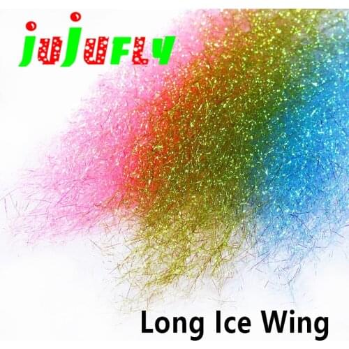 New hot 5''long slim ice wing fiber ultra long ice dub pearlescent baitfish streamer shimmer fringe fly tying materials