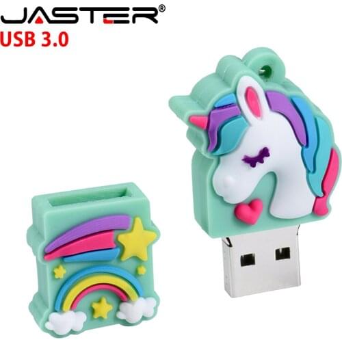 JASTER Cartoon the new unicorn Pen Drive 16GB 8GB 64GB 32GB 128GB usb Flash Drive Pendrive Memory Stick u disk fashion gift