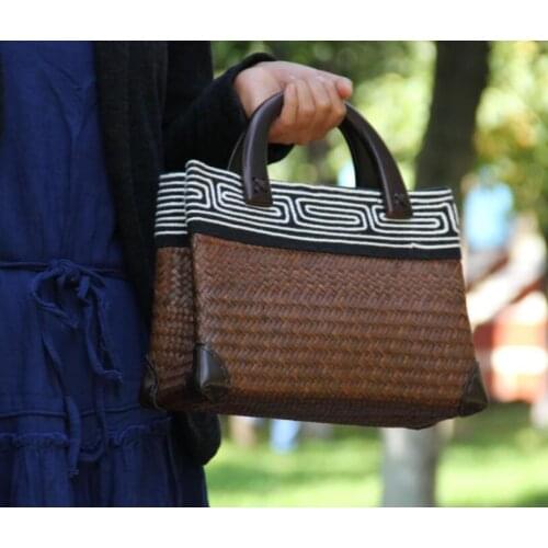 Leisure vacation beach bag Retro handbag cosmetic bag