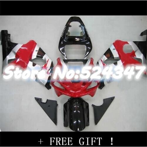 B First-class Fairing kit for A GSXR1000 GSX-R1000 GSXR 1000 K2 00 01 02 2000 2001 2002 red silver blk Fairings set