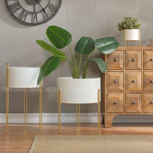 Stand for Flowers Nordic White/black Metal Green Plant Rack Flower Bucket Home Furnishing Sterrace Outdoor Balcony Decoration