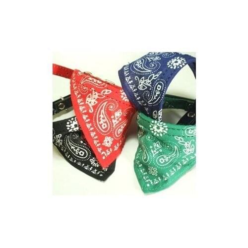Adjustable Pet Dog Puppy Cat Neck Scarf Bandana Collar Neckerchief PU Cotton Dress Up Dog Accessories Print Triangular Bandage