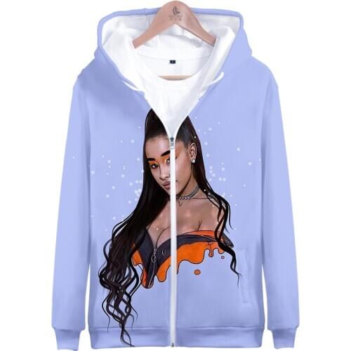Casual Zip Hoodie Factory Direct Sales Ariana Grande 3D Cn(origin) Sidno