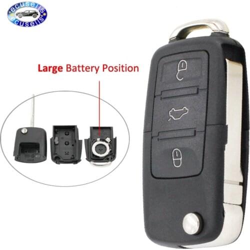 SALE ! 2/3 Button Remote Key Shell Case Fob For Volkswagen Bora for Seat Passat Polo for Skoda Octavia (Large Battery Position)