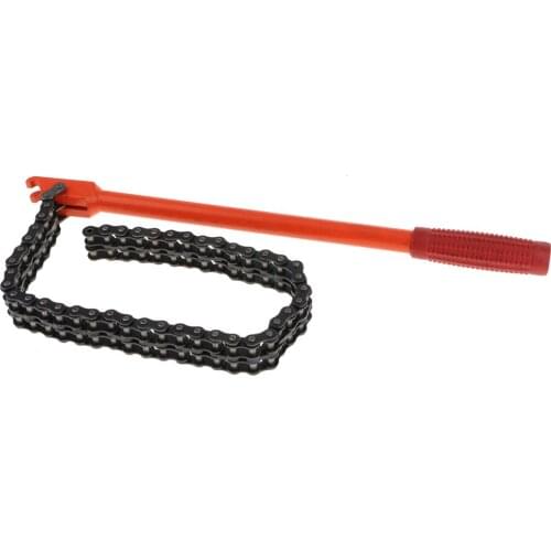 Adjustable 15'' Car Oil Filter Chain Wrench Car Round Fuel Filter Removal Tools