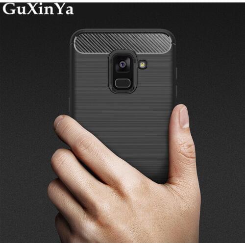 Silicone Phone Cases For Samsung Galaxy A7 2018 Shells Soft Carbon Fiber Cover For Samsung Galaxy A7 2018 Cover A750 Capa 6.0"