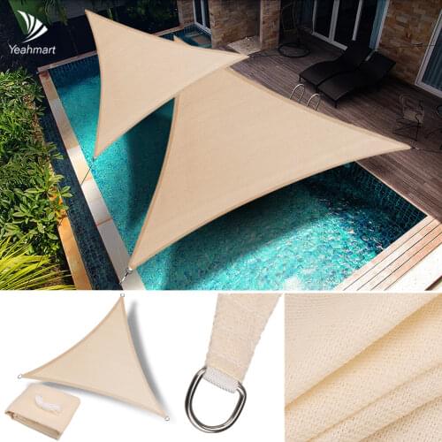 185GSM HDPE Shade Sail Sun Shelter UV Block Triangle Awning Shading Cloth for Garden Patio Backyard Tent Car Shade Cover 40%OFF