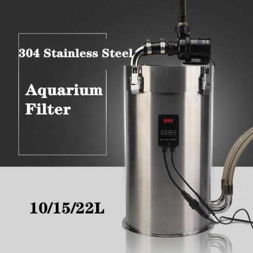 Aquarium Filter Ultra-quiet External Aquarium Filter Bucket Fish tank Grass Tank Stainless Steel Canister Filter