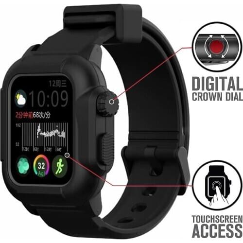 Waterproof Strap for Apple Watch band 44mm 40m iWatch band 42mm Luminous Protector case+bracelet Apple watch series 3 4 5 6 SE