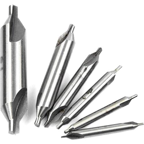 1/5pcs HSS Combined Center Drills Countersinks 60 Degree Angle Bit Set Tool Metric 1.0mm 1.5mm 2.0mm 2.5mm 3mm 5mm