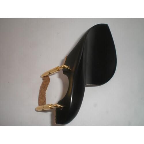 1 PC Black Ebony Violin Chin rest with Holes and 1 PC Chin rest clamp all 4/4