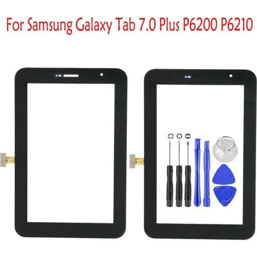 1 Pcs (Tested) For Samsung Galaxy Tab 7.0 Plus P6200 P6210 Touch Screen Digitizer Sensor Front Glass Lens +Adhesive+Tools