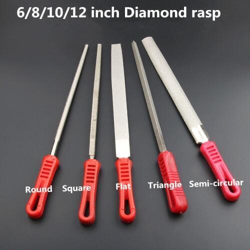 12/10/8/6 inch Cemented Carbide Rasp Big Plate File Diamond File Rugged Corundum Jade File Free Shipping