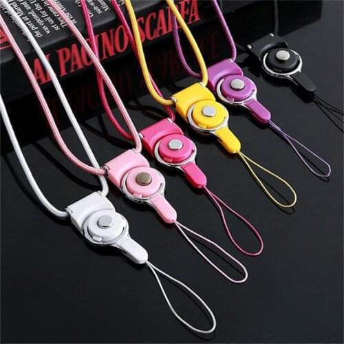 2pcs Candy Colour Cellphone String Lanyard Cord Anti-Drop Phone Straps