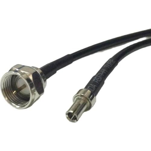 2PCS New F Male Plug Switch TS9 Male straight RG174 jumper Cable 15CM 6" Adapter Wholesale Fast Ship