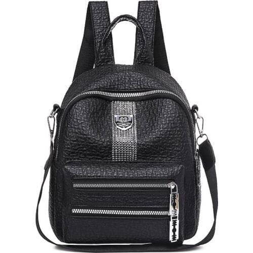 2021 hot! Ladies Fashion Backpack Leather PU Girls College School Bag Elegant Ladies Handbag Ladies Shopping Travel Bag Backpack