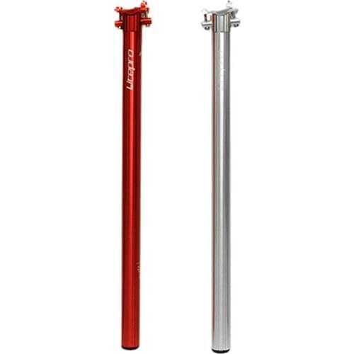 2x Litepro Folding Bike Seat Post Aluminum Alloy Ultra-Light Bike Seat Post 33.9X600mm for Brompton Red & Silver