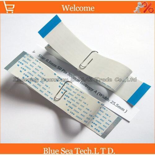 50 Pin FFC FPC Flexible Flat Cable 0.5mm pitch 50pin 300mm Isotropy A or Anisotropy B cable,20624.Welcome custom-made Order