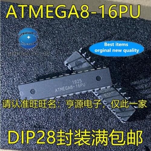 5PCS ATMEGA8 ATMEGA8-16PU DIP28 in stock 100% new and original