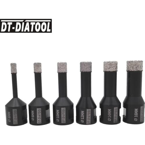 DT-DIATOOL 2pcs Dia 6-16mm Dry Vacuum Brazed Diamond Drilling Core Bits Ceramic Tile Hole Saw Cutter Professional Drill Bits