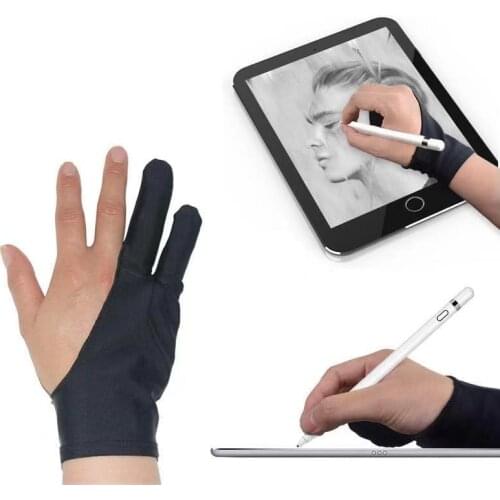 Two-fingers Artist Anti-touch Glove For Drawing Tablet Right And Left Hand Glove Anti-Fouling for Ipad Screen Board for Gamer