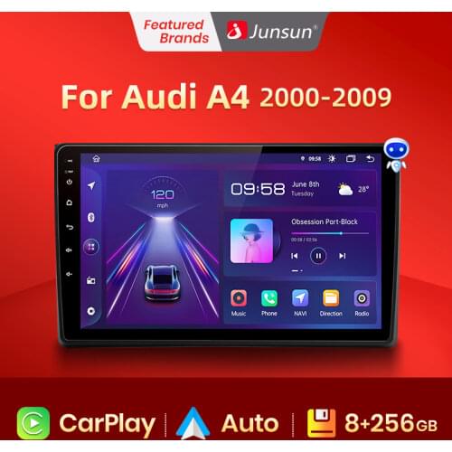 Junsun V1 Pro 4G Android 10.0 4G+64G Car Radio Multimedia Player For Audi A4 B6 2000-2009 GPS Navigation no 2din dvd