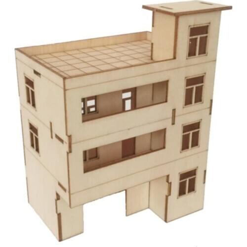 Handmade High-rise Wooden Villa Desktop Sand Table Home Building Model Assembled House Multi-style Diy Interior