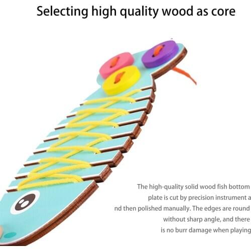 Baby Early Learning Puzzle for Child Toy Gifts Cartoon Fish String Game Toys Classic Educational Assemble Toys