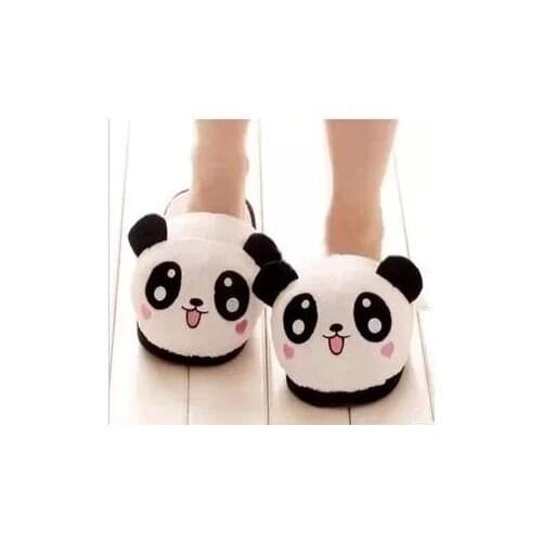 Indoor Slipper for Lovers Thermal Slipper for Winter Cartoon Plush Slipper Panda Face