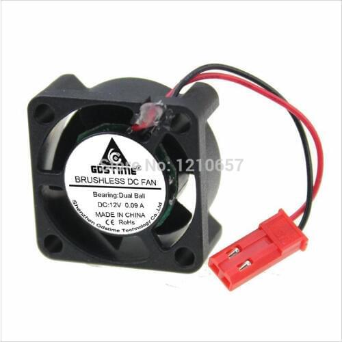 Gdstime 25mm JST Connector Ball Bearing 12V 25x25x10mm DC Cooling Heatsink Fan for RC Model