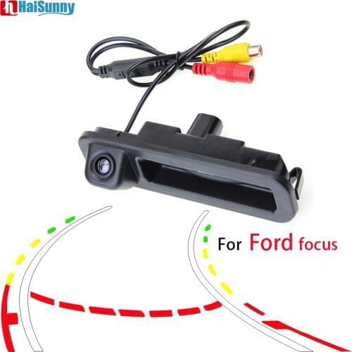 HaiSunny Vehicle Parking Backup Reverse Trunk Handle Camera Dynamic Line For Ford Focus 2012-2015 Focus 2 Focus 3