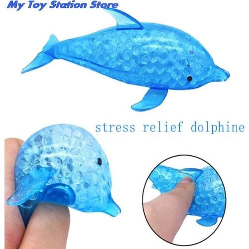 Toys For Adult Children Decompression Dolphin Shark Antistress squishy Bead Stress Ball Toy Squeezable Stress Relief Toy