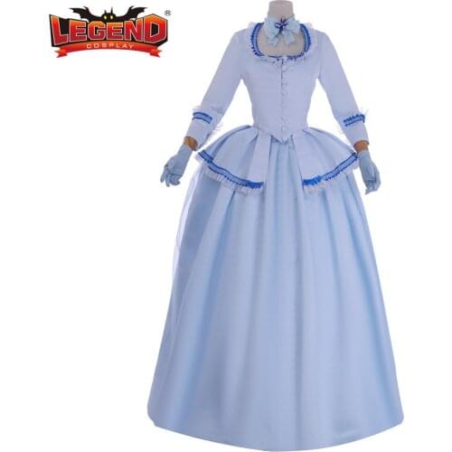 Cosplay legend TV Marie Antoinette Queen Cosplay Costume Gown Kirsten Dunst Colonial Rococo Belle Dress Custom Made H001